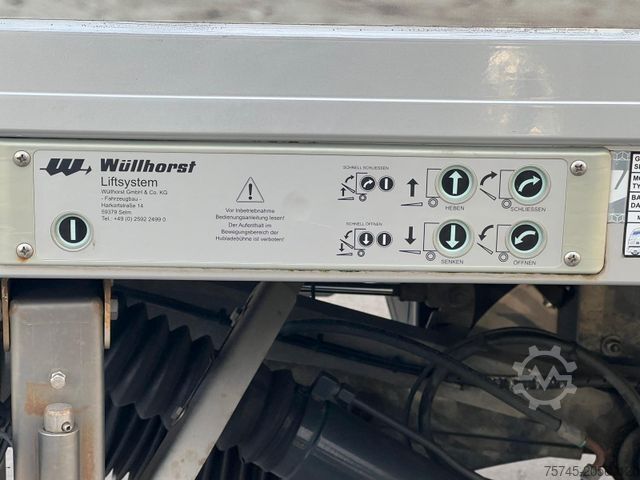 Semirremolque caja WÜLLHORST * WIE NEUWERTIG * 2T LBW * LIFT * SAF