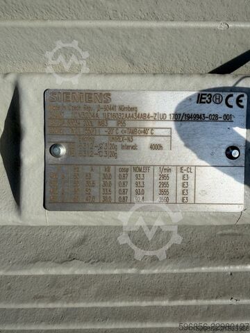  Silnik elektryczny Siemens 1LE16032AA434AB4-Z 30kW 200L IE3 2955rpm 400 690V IP55 B3