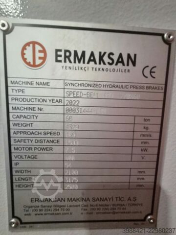 ERMAKSAN Speed-Bend Pro 1270x60 – CNC upogibni stroj Ermak SPEED BEND PRO 1270x60