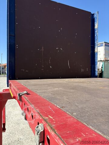 プラットフォーム付き交換式車体ベッセルとフラットベッド付き切り替え車体 Krone 7,45m BDF Baustoff Multilockrahmen