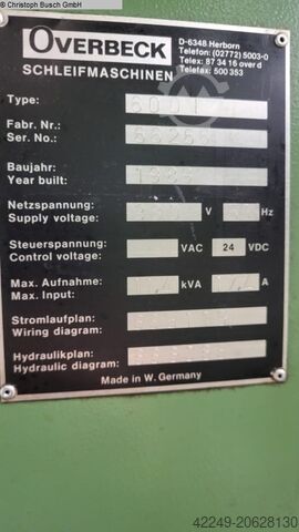 内面研削盤 OVERBECK 600l