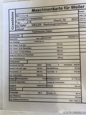 CNC sústruh WEILER E 55