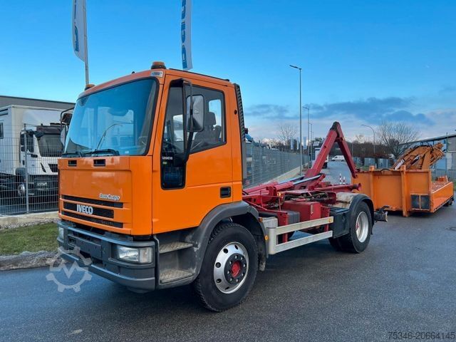 Tovorna dvigalka na tovornjaku IVECO ML 120E18 Abrollkipper/Kran-Mulde/Funk/Seilwinde