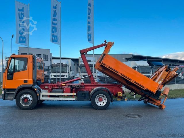 Vozidlo s hákom na kontajnery IVECO ML 120E18 Abrollkipper/Kran-Mulde/Funk/Seilwinde