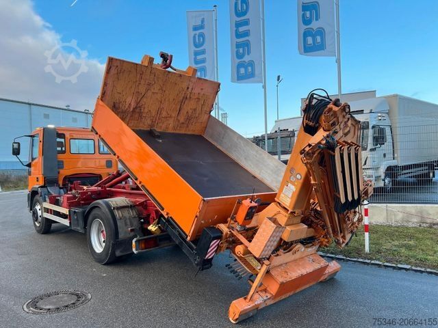 Vozidlo s hákom na kontajnery IVECO ML 120E18 Abrollkipper/Kran-Mulde/Funk/Seilwinde