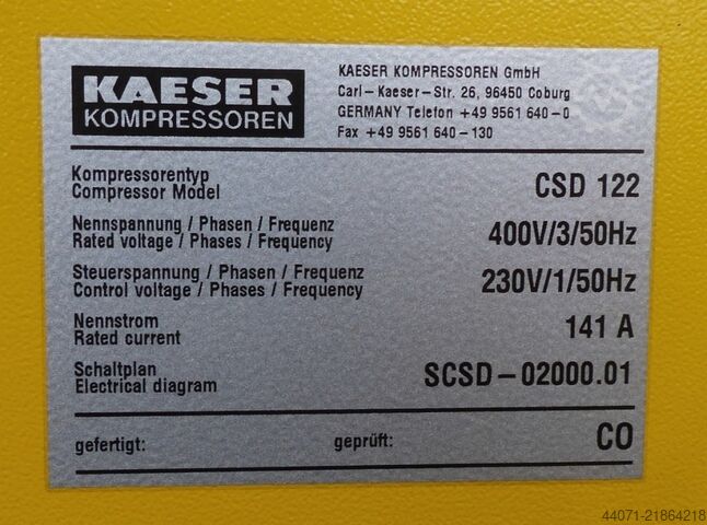 Schraubenkompressor CSD122 Kaeser CSD122