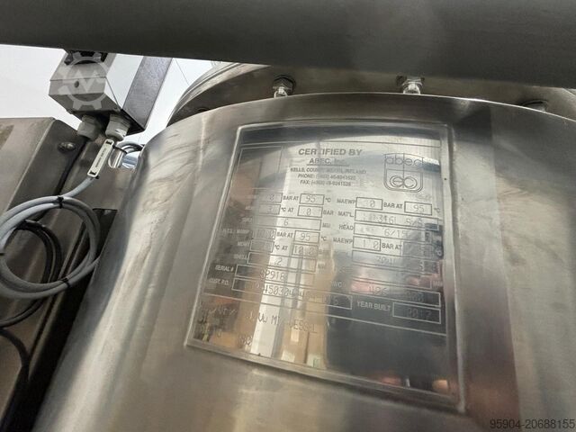 ステンレス製ジャケット付き・速度調整式撹拌機 Jacketed Mixing Tank & Temperature 300 Ltr