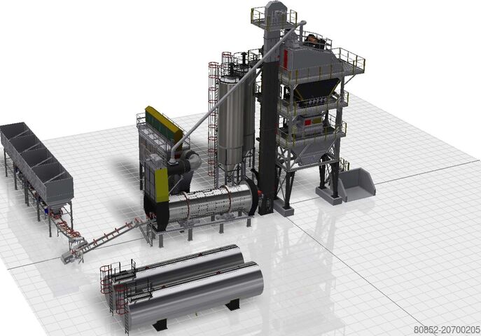 مصنع خلط الأسفلت Polygonmach PBA-160 batch type stationary asphalt plant