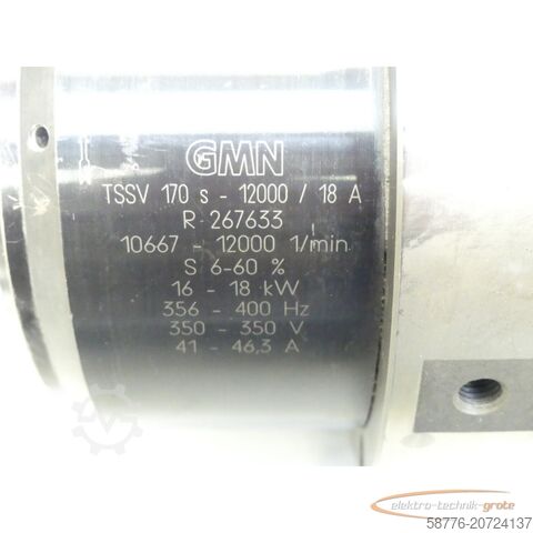 GMN bileşeni GMN TSSV 170 s - 12000 / 18 A SN: R 237633 - ! -