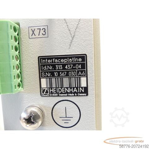 Komponen Heidenhain Heidenhain 313 437-04 Interfaceplatine SN: 10 567 030 - generalüberholt mit 3 Monaten Gewährleistung-