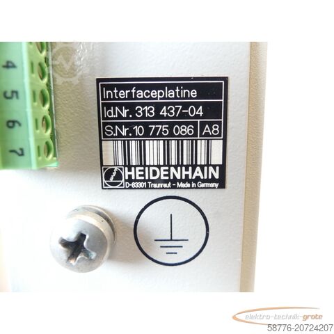 Komponen Heidenhain Heidenhain 313 437-04 Interfaceplatine SN: 10 775 086 - generalüberholt mit 3 Monaten Gewährleistung-