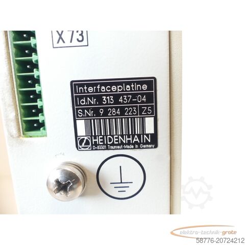 Komponen Heidenhain Heidenhain 313 437-04 Interfaceplatine SN: 9 284 223 - generalüberholt mit 3 Monaten Gewährleistung-