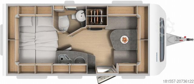 Karavan HYMER/ERIBA Eriba Feeling 425 1.600 kg, Schlafdach, Combi 4E