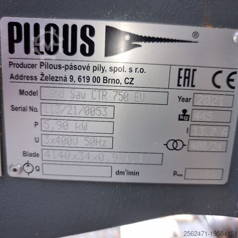 Rabljena tračna žaga za hlodovino Pilous CTR750EV Pilous G-BBS118980P