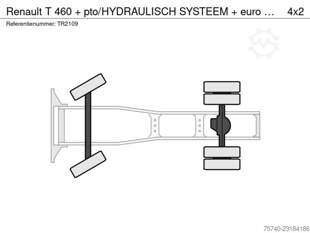 Renault T 460 + Nebenantrieb/Hydrauliksystem + Euro 6 TR2109 Renault T 460 + pto/HYDRAULISCH SYSTEEM + euro 6