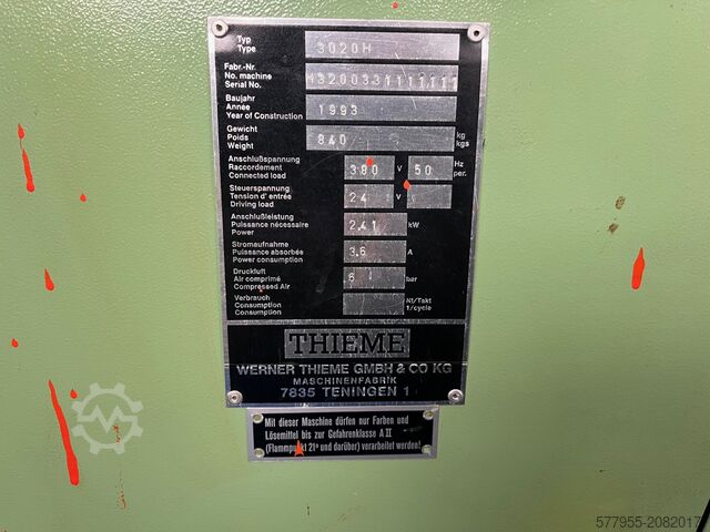 Machine de sérigraphie Thieme 3020H