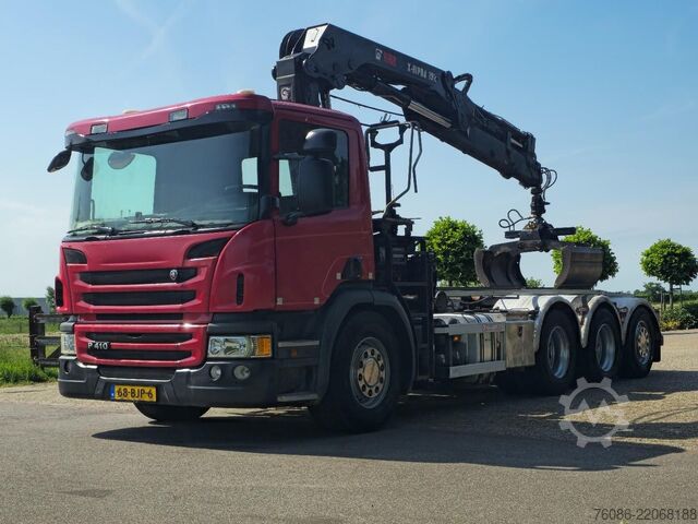 케이블 시스템 Scania P410 KRAAN/CONTAINER!! ZERO EMISSIES 2030!!TOP
