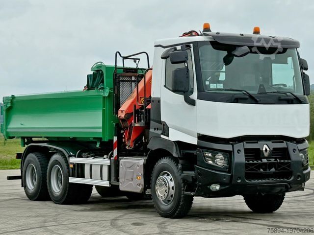 جرثقیل نصب‌شده روی کامیون RENAULT C 430 *KIPPER 5,10 m + PK 16001 - K B* 6x4