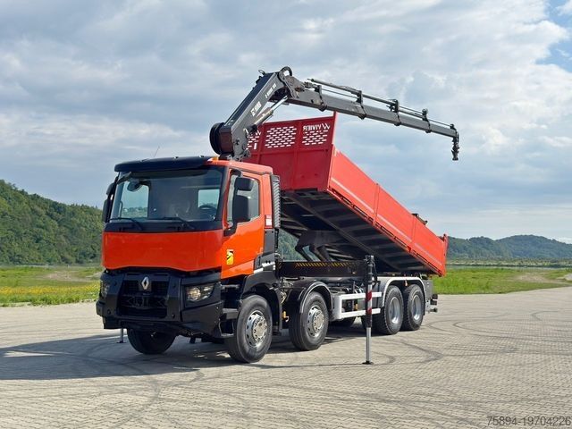 משאית עפר RENAULT C 430 *KIPPER 6,80m* HIAB X-HIDUO 188 ES-4 * 8x4
