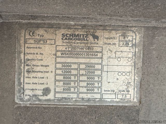 Semi-remorque benne SCHMITZ CARGOBULL Cargobull CARGOBULL GOTHA SKI 24 SL 7.2