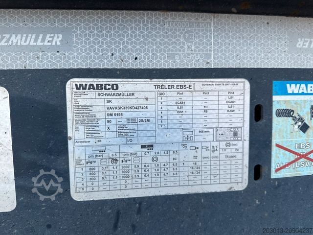 Semi-remorque benne SCHWARZMÜLLER SK SM 5198 Kippauflieger 3 ACHS