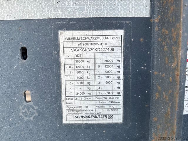 Semi-remorque benne SCHWARZMÜLLER SK SM 5198 Kippauflieger 3 ACHS