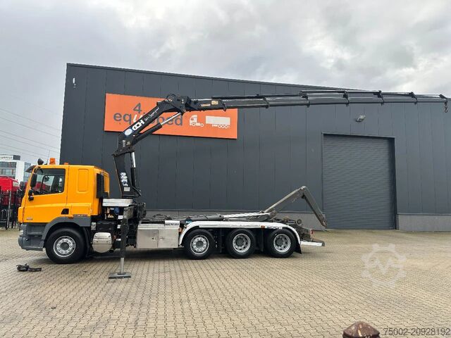 System med krogarm DAF CF 85.410 8x2 / HMF 3000 K6 crane (30T/m 6x ext...