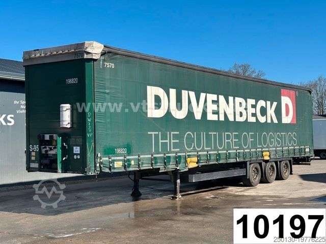 Öppen semitrailer med kapell SCHMITZ CARGOBULL S01 Megatrailer Pritsche+Plane Edscha Verdeck