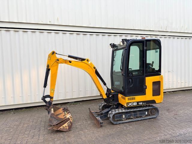 মিনি এক্সকেভেটর JCB 16C-1 /2021 BJ/848 H/verbr. Laufwerk/3xLöffel