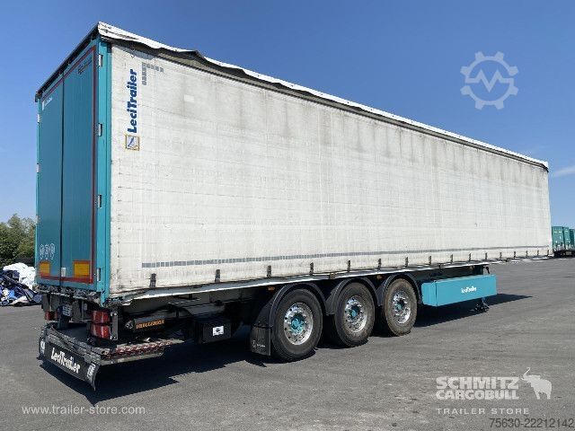 Trailer semi terbuka dengan terpal Leci Trailer Semitrailer Curtainsider Dropside Hayon