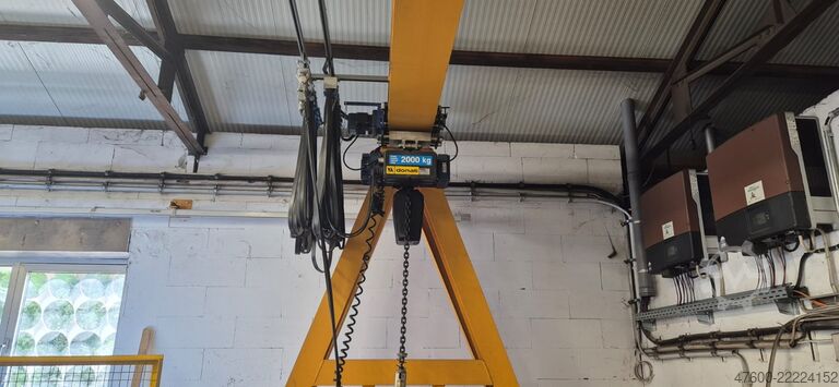 Travessa do guindaste, guindaste, ponte rolante, via de rolamento do guindaste Demag Solomat Portalkran Stahlbau Gleise Donati Kettezug 2t 2000Kg Länge 26x13m