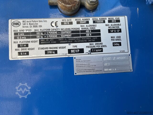 Specijalna radna platforma MEC 3084RT
