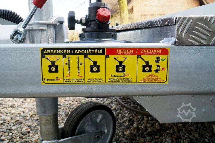 Low-loader trailer Vezeko HUSKY FB 35.35 345X162X10CM 3500KG ABSENKER