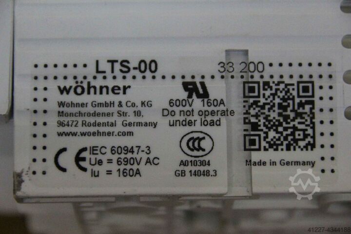 Switch disconnectors wöhner QCB NH00 160A