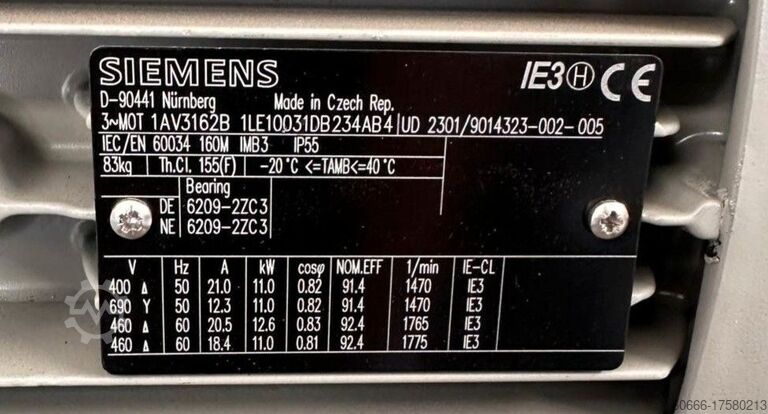 Электродвигатель 11 кВт Siemens Asynchronmotor 1LE1003-1DB23-4AB4