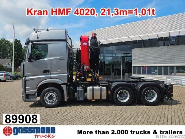 Unit traktor standar Mercedes-Benz Arocs 2653 6x4, Kran HMF 4020, Funk, Retarder