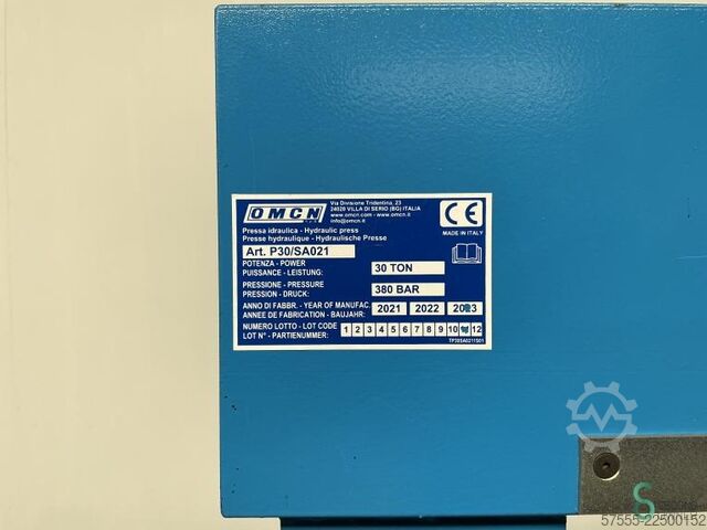 Presse idrauliche OMCN P-30 ton /SA021 2023 OMCN 