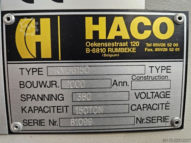 Press brake Haco ERM 36150