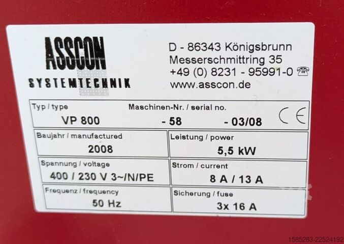 Samlingsmaskine Asscon VP800