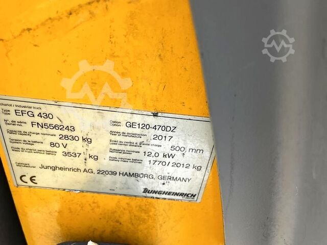 מלגזה 4 גלגלים חשמלית Jungheinrich EFG 430