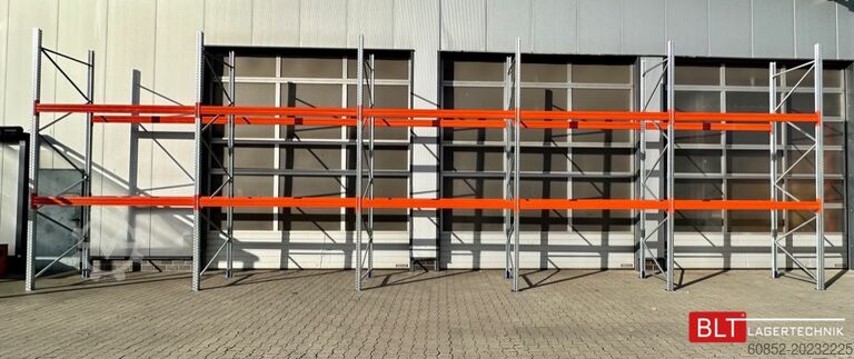 Nagy teherbírású polc ca. 100,16 lfm. Palettenregal H: 450 cm 3000 kg Fachlast Neuware