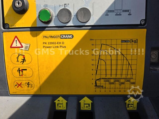 Flatbed truck MAN TGS 33.440 / 6X4 / Man+Ret / 19m Kran Palfinger
