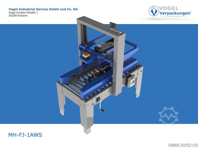 Σφραγιστικό χαρτοκιβωτίων Kartonverschließmaschine kleine Formate MH-FJ-1AWS // Breite 90-Höhe 60