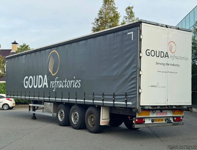 Odprta polprikolica s ponjavo GROENEWEGEN DRO-14-27 GALVANISED CHASSIS DISC BRAKES SLIDING