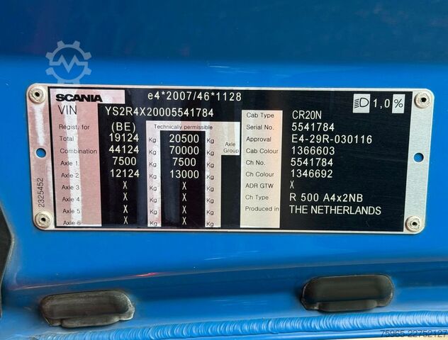 Standardni vlačilec SCANIA R500 NGS EURO 6 RETARDER FULL AIR 4-POINTS AIRSU