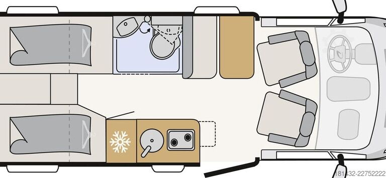 عربة تخييم شبه مدمجة DETHLEFFS Globebus Performance T 46