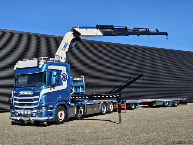Platforma de încărcare Scania R520 V8 8x2/6 / HMF 70 tm + JUMBO AANHANGER