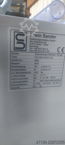 Sander Multizon Ozonerzeuger 120 g/h Sander 310.120VIH  120grOzon 20 Czonm3
