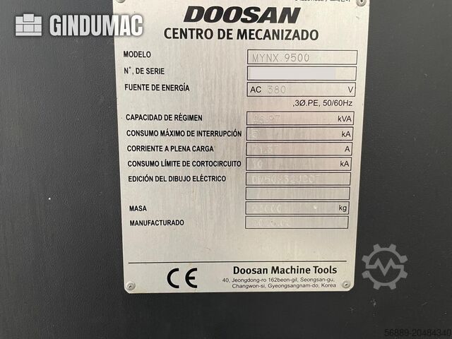 Dikey işleme merkezi DOOSAN MYNX 9500