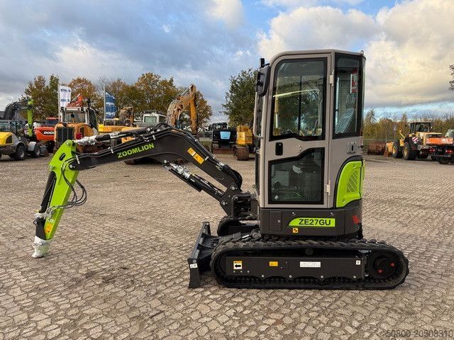 Mini excavator  Zoomlion ZE27GU, Greifer u. Hammerhydr.,Klima,CE